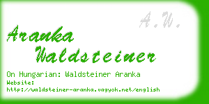 aranka waldsteiner business card